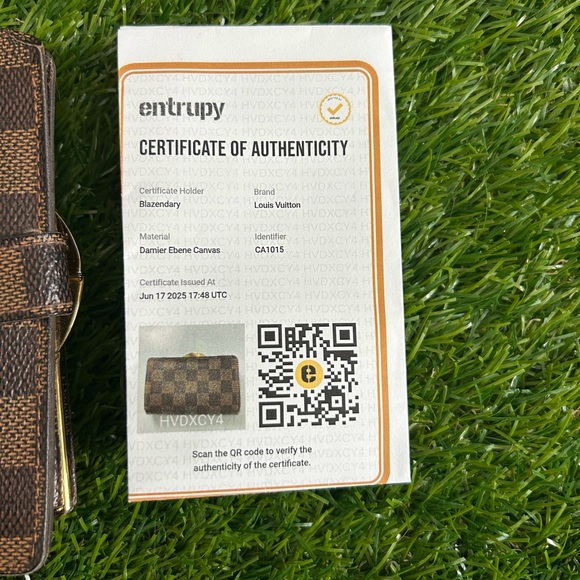 louis vuitton damier ebene porte monnaie viennois wallet - Picture 2 of 6